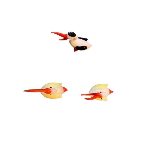 Handcrafted Glass Bird Figurines – Set of 3 - Picture 12 of 15